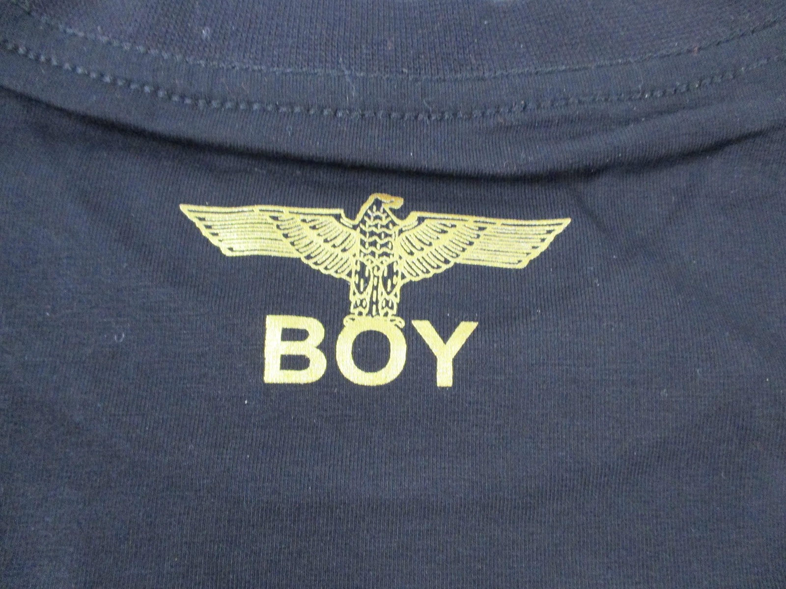 BOY London Shirt Mens Small Black Gold Eagle Logo Graphic Tee Streetwear 130910