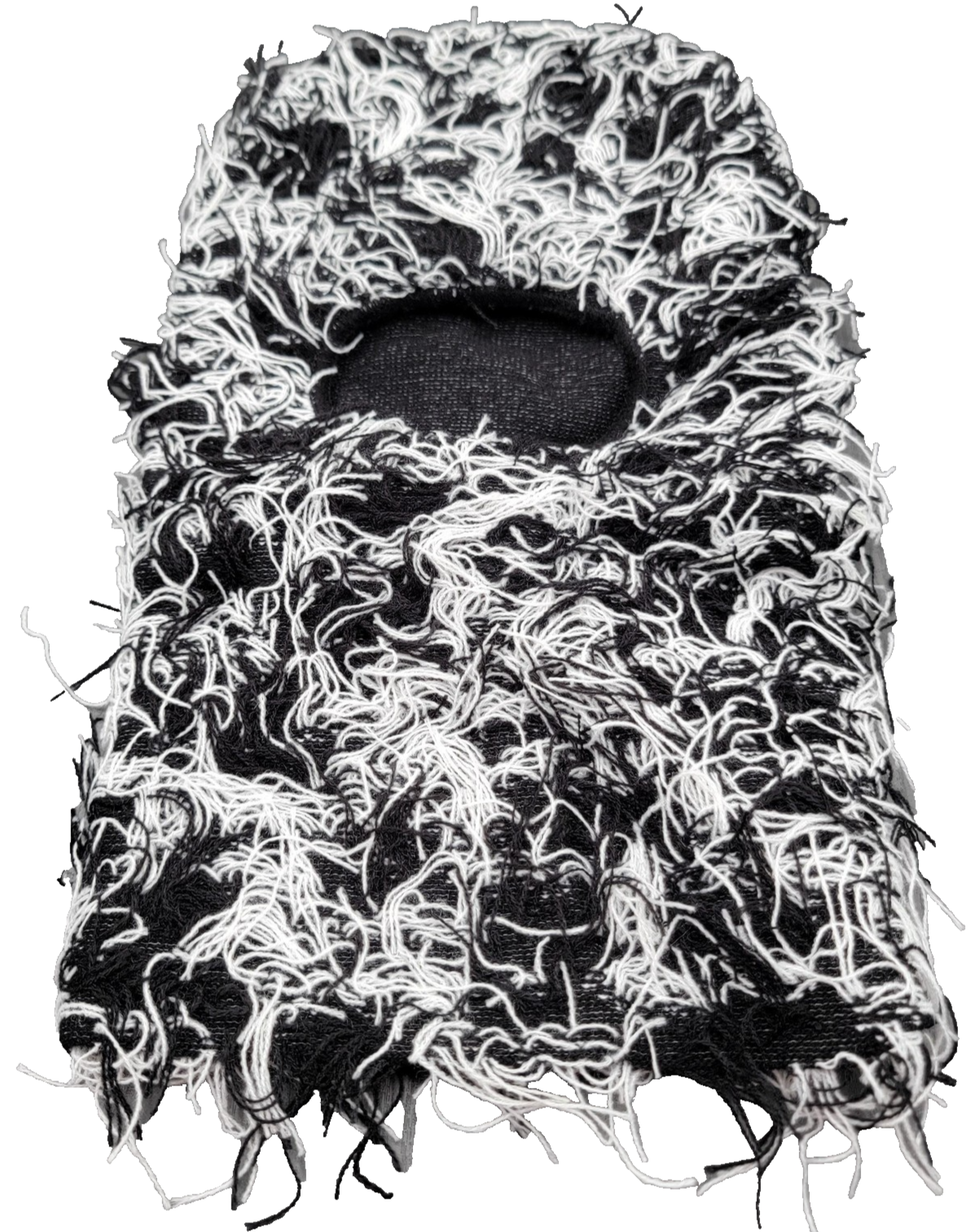 Balaclava Mask Mens One Size Black Shaggy Knit Ski Snowboard Winter Costume0