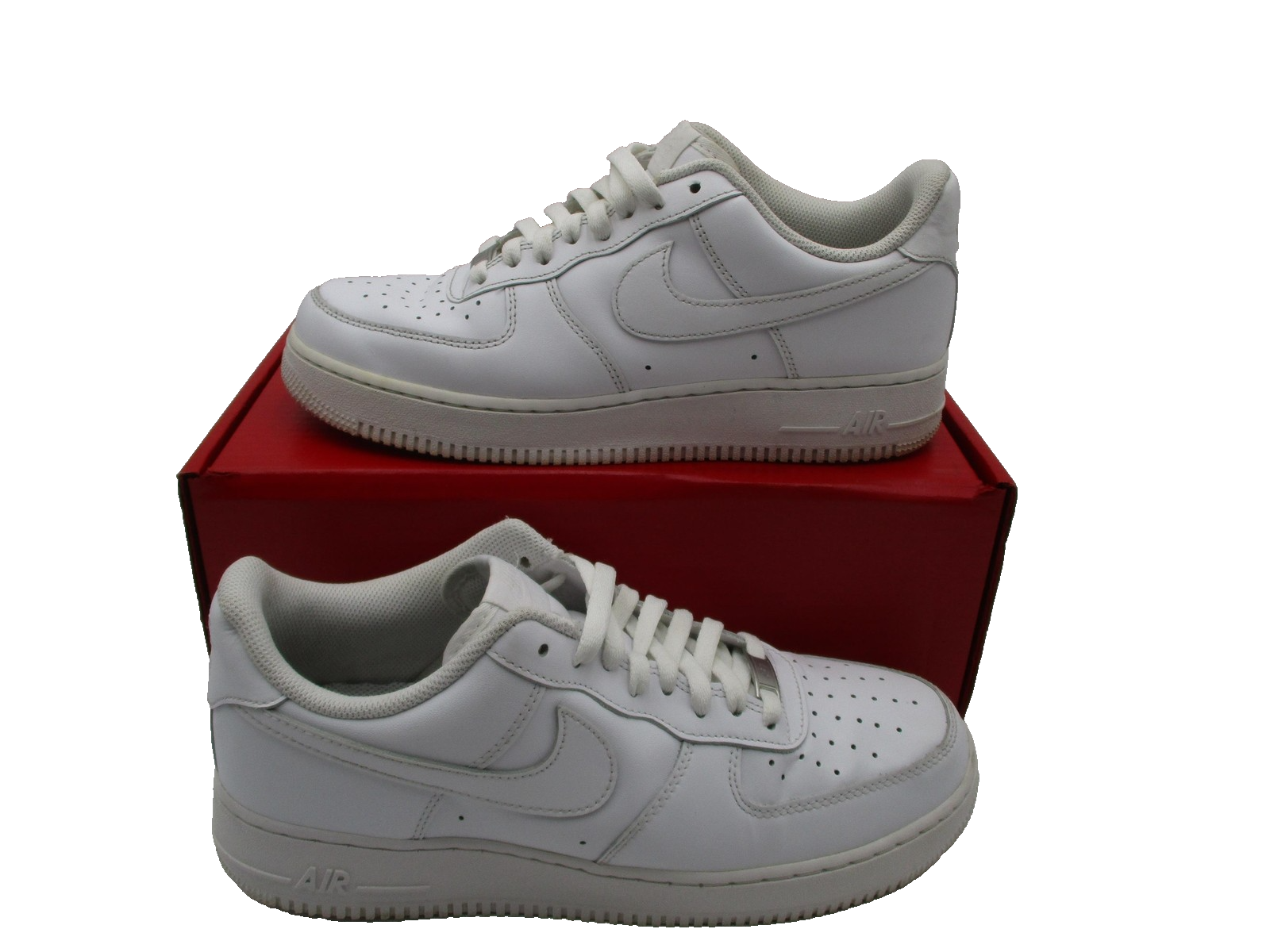 Nike Air Force 1 '07 Mens Size 9.5 White Leather AF1 Sneakers CW2288111 1D51