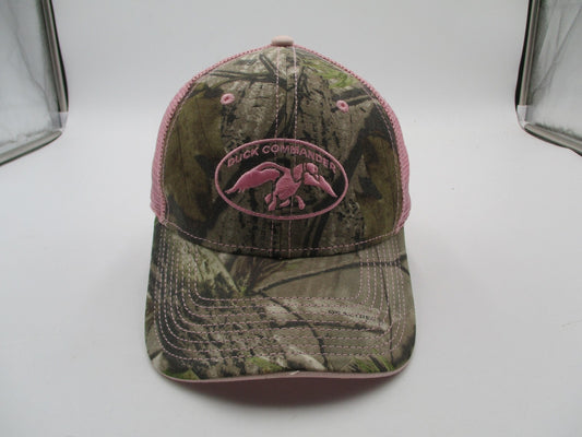 The Game Hat Cap Strap Back Womens One Size Pink Camo Duck Commander Trucker0
