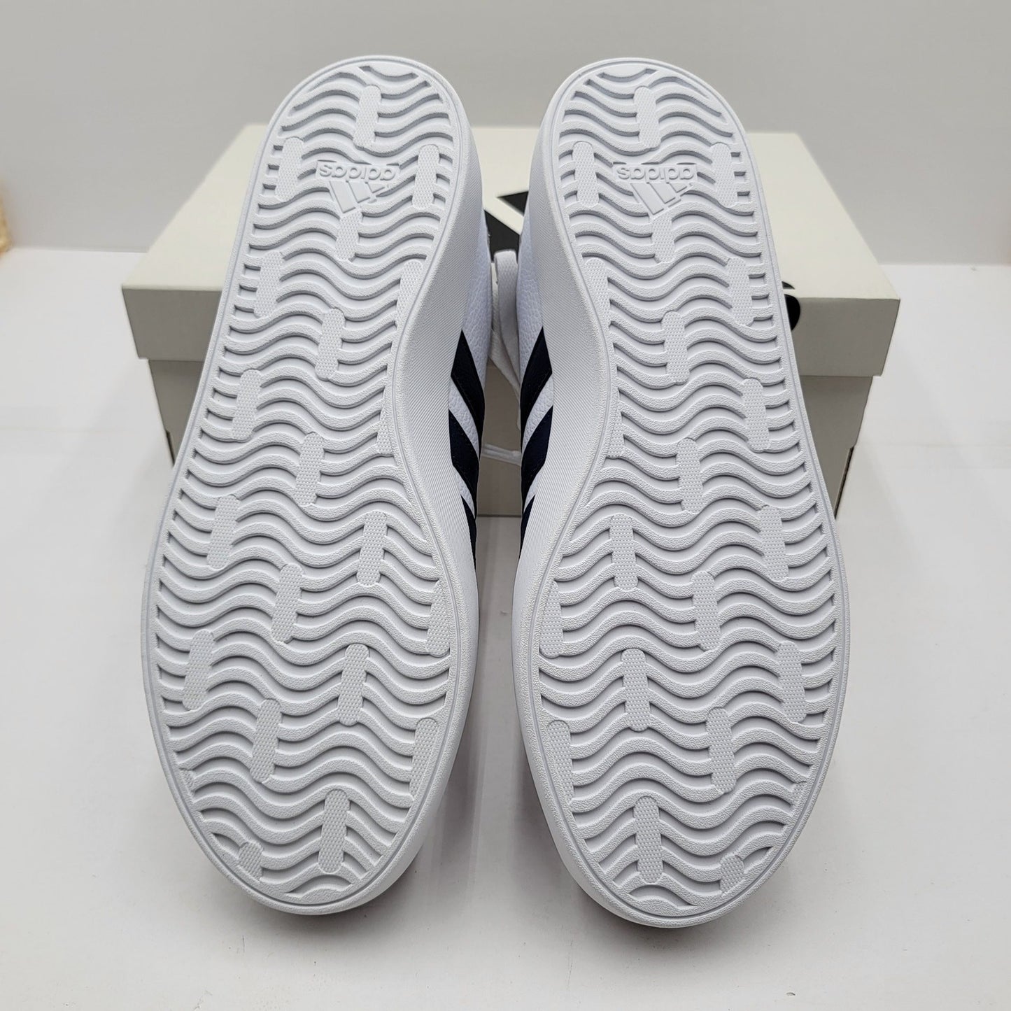 Adidas VL Court 3.0 White Dark Blue  Size 10  New!5