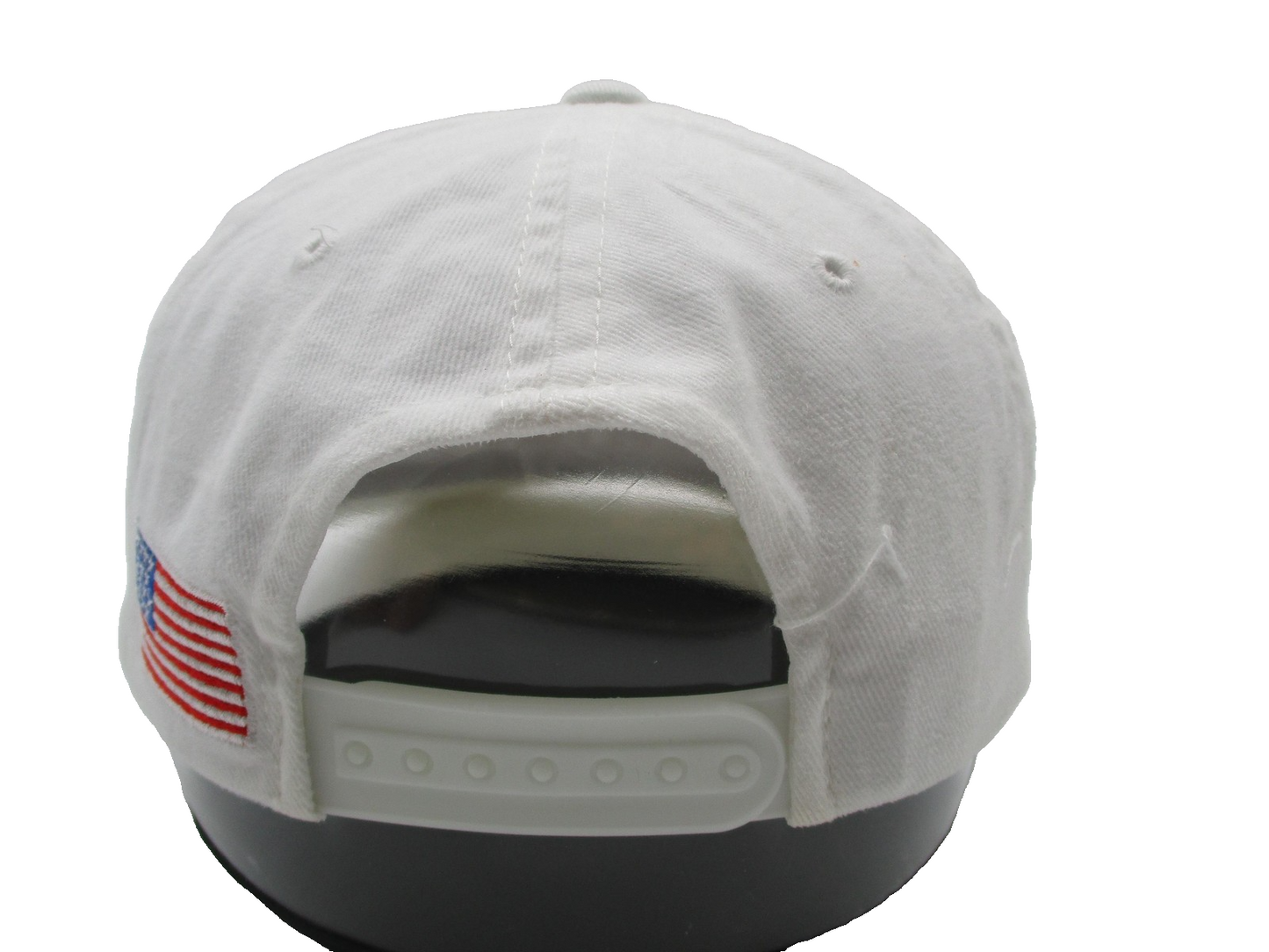 Vintage USA Hat Cap Snap Back Mens One Size White Embroidered American Needle2