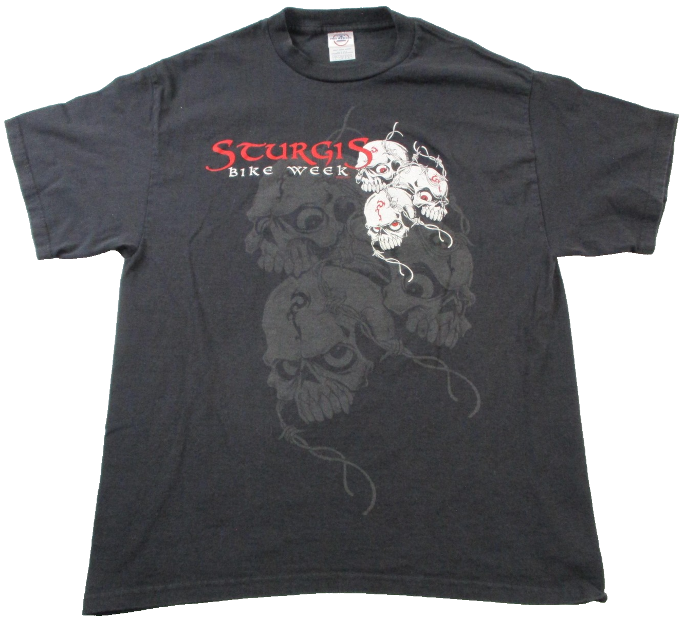 Sturgis Bike Week Shirt Mens Large Black Skull Graphic Delta Pro Weight 20070