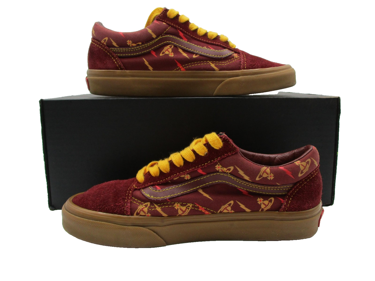 Vans X Vivienne Westwood Old Skool Shoes Mens 5.5 Red Gum Low Top Sneakers (1G4)1
