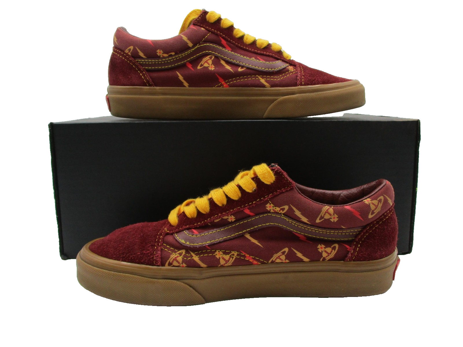 Vans X Vivienne Westwood Old Skool Shoes Mens 5.5 Red Gum Low Top Sneakers (1G4)1