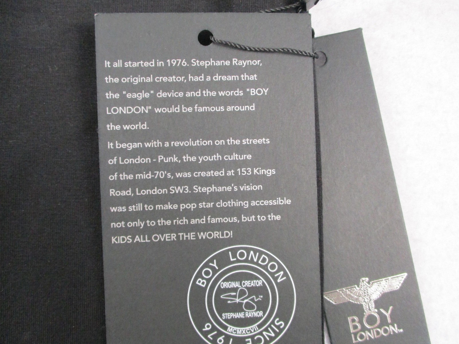 Boy London Shirt Mens Medium Black Eagle Logo Graphic Stretch Tee Punk 1305075