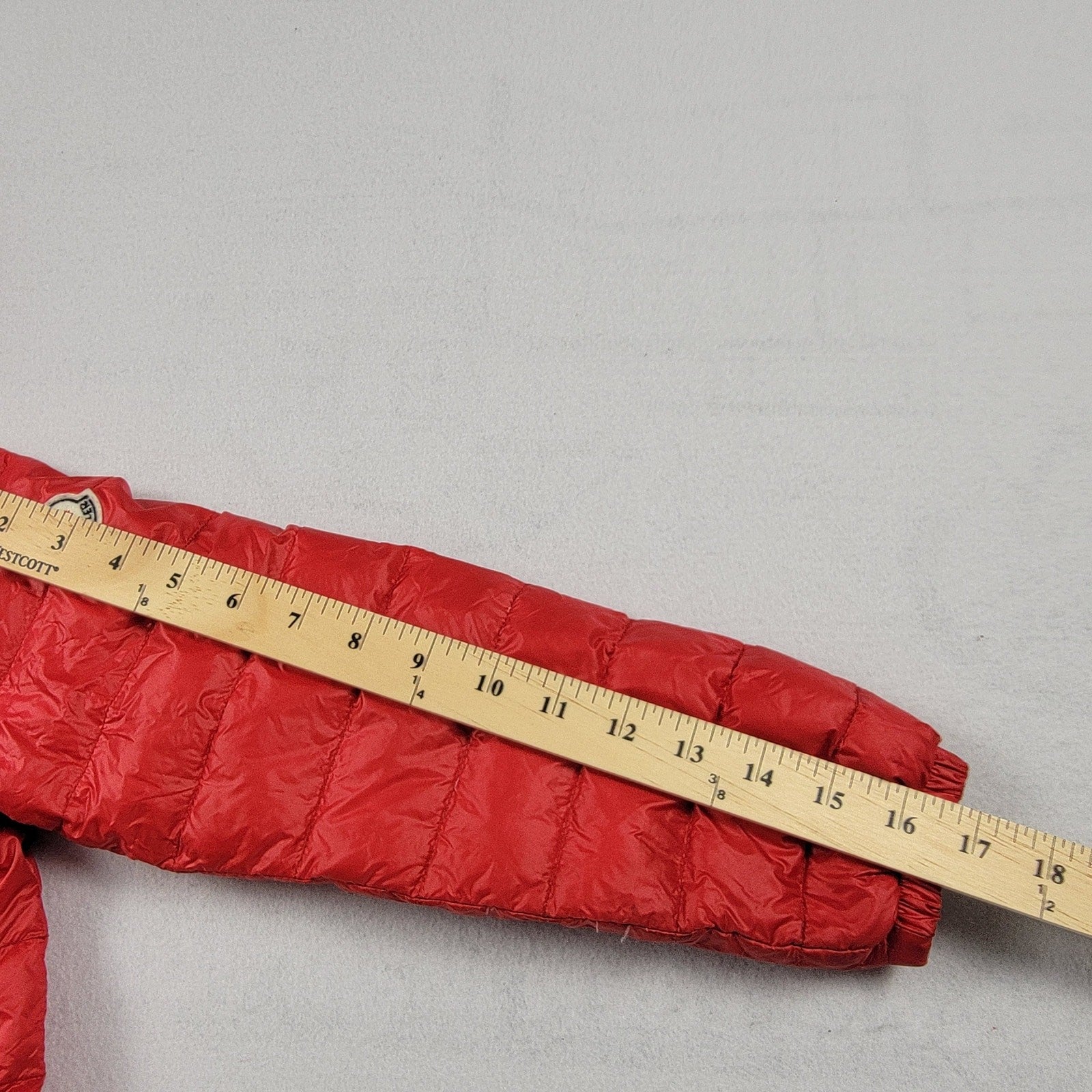 Moncler Kids Eliot Giubbotto Red Down Puffer Jacket Size 8