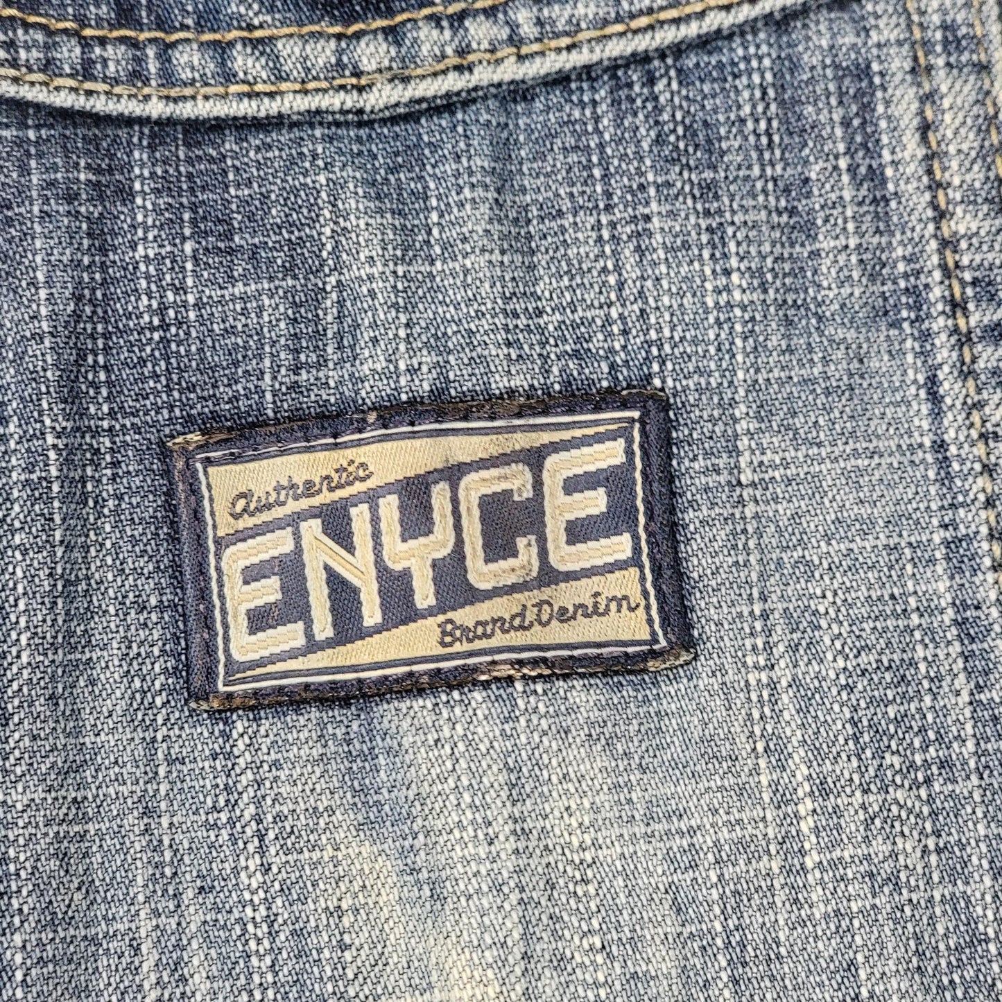 Enyce Jeans Mens 36 Blue Carpenter Utility Cargo Multi Pocket Baggy Y2K