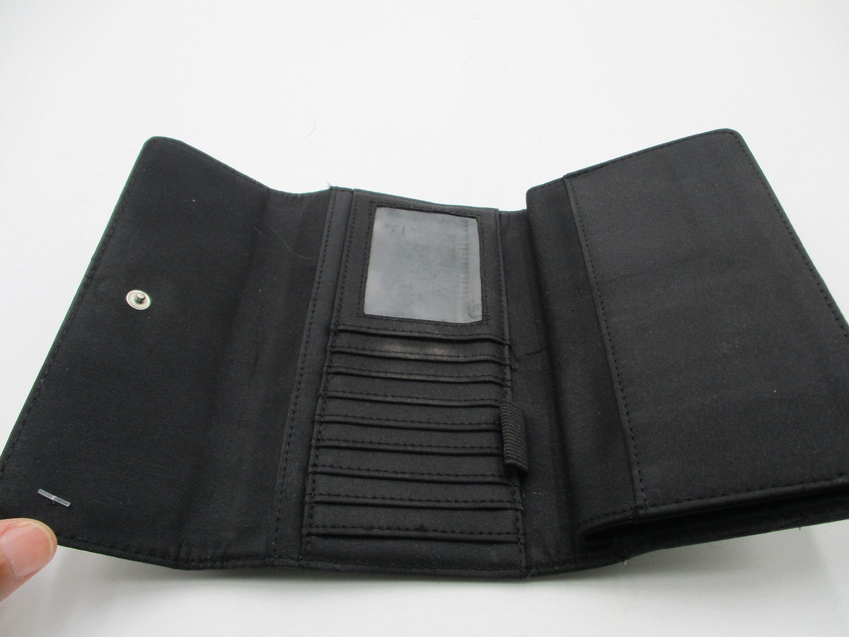 Tommy Hilfiger Wallet Womens One Size Black Geometric Checkbook Wristlet2
