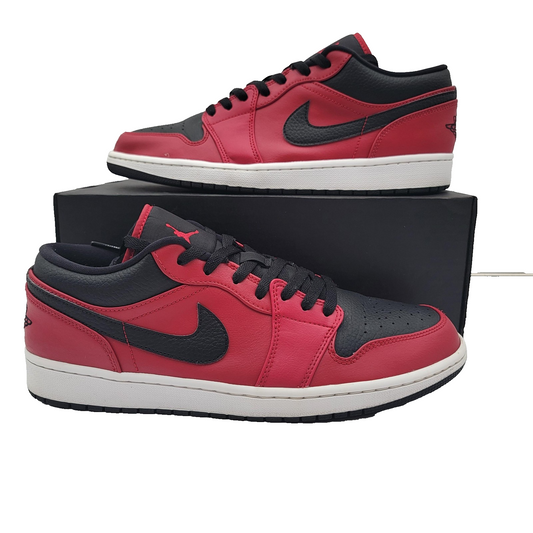 Air Jordan 1 Low Mens Size 12 OG Retro 553558605 Bred Basketball Sneakers