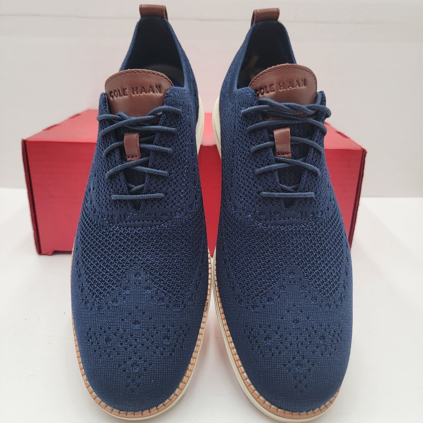 Cole Haan Men's Original Grand Wingtip Oxford C27960 - Navy/Ivory - US 11