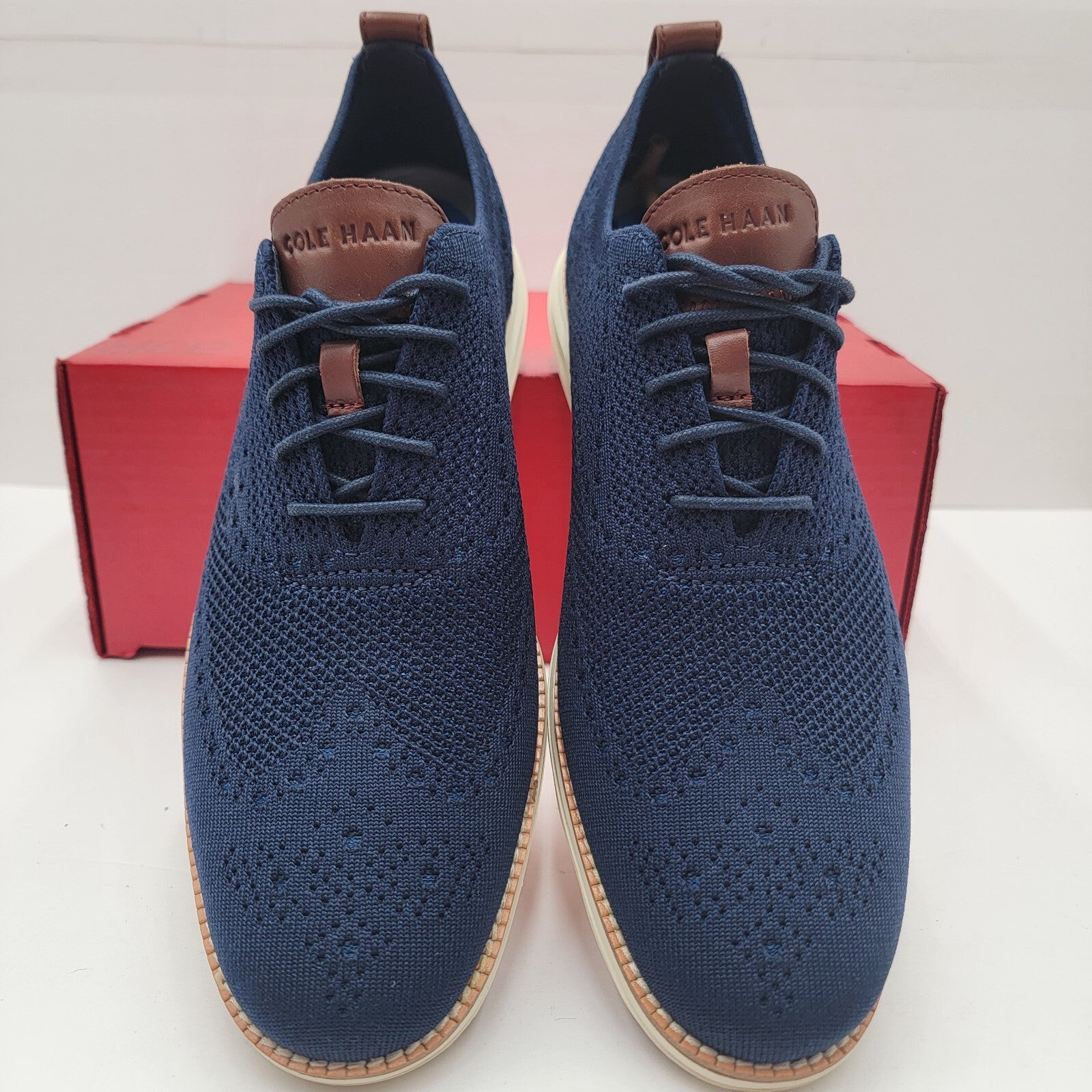 Cole Haan Men's Original Grand Wingtip Oxford C27960 - Navy/Ivory - US 11