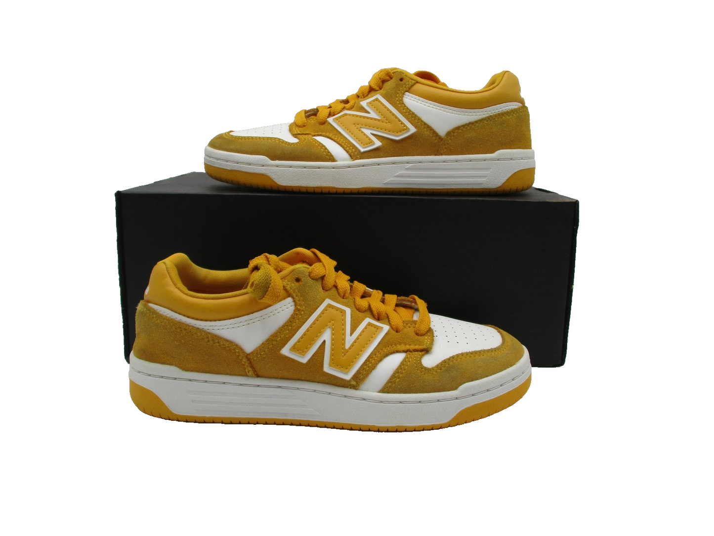 New Balance 480 Shoes Men's Size 6 'Varsity Gold' Suede Sneakers BB480LWA (1F2)0