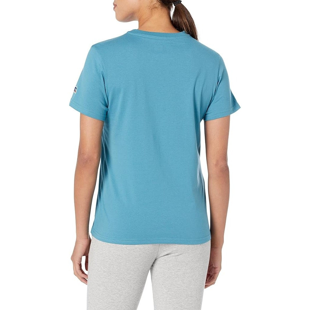 Russell Athletic Women's Graphic Logo Short Sleeve Tee Mineral Teal
