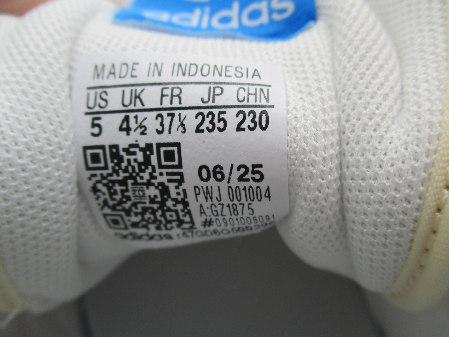 Adidas NY 90 J Shoes Girls Size 5 White Blue Originals Casual Sneakers GZ187514