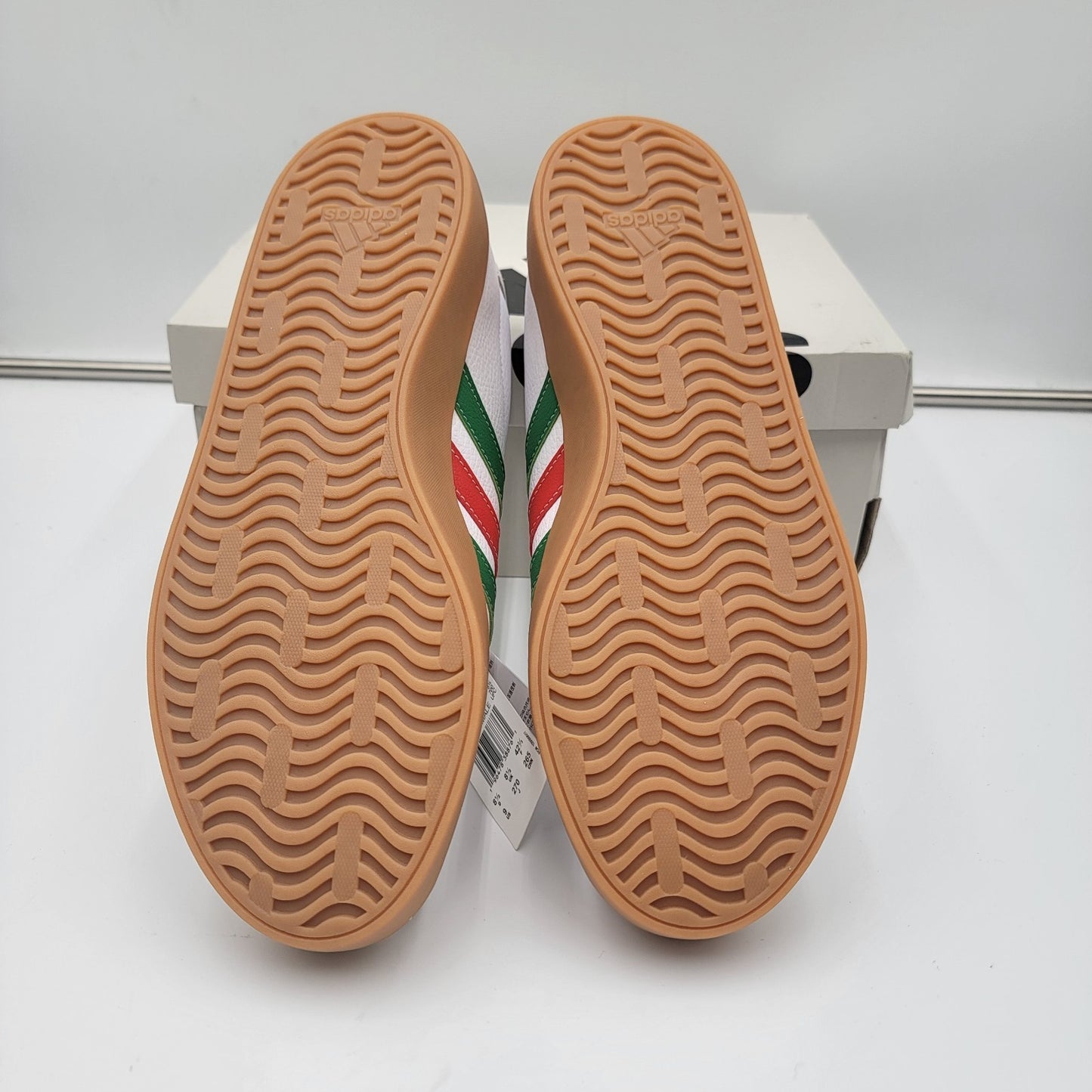 Adidas Men's VL Court 3.0 Skate Casual Shoes White Red Green Size 9 NIB5