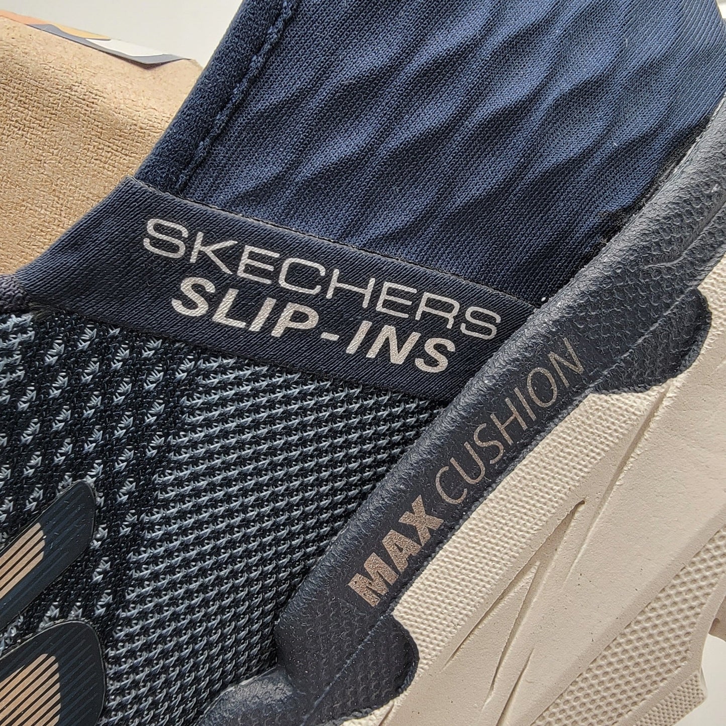 Skechers Max Cushion SlipIns Running Shoes 220313 Navy Sz 7.56