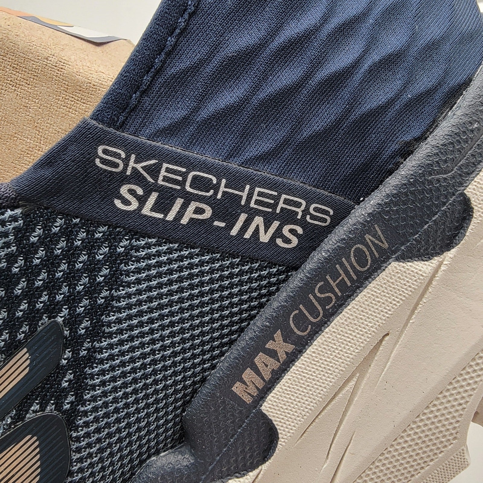Skechers Max Cushion SlipIns Running Shoes 220313 Navy Sz 7.56