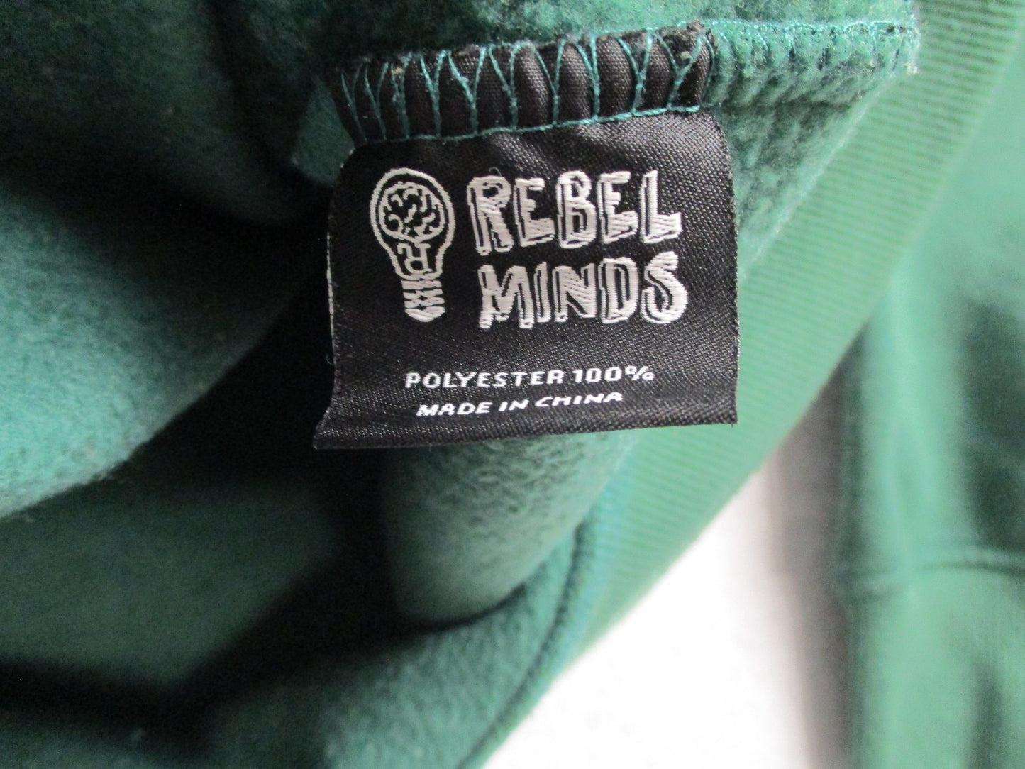 Rebel Minds Hoodie Mens XL Green Pullover Sweatshirt Fearless Rhinestone Graphic3