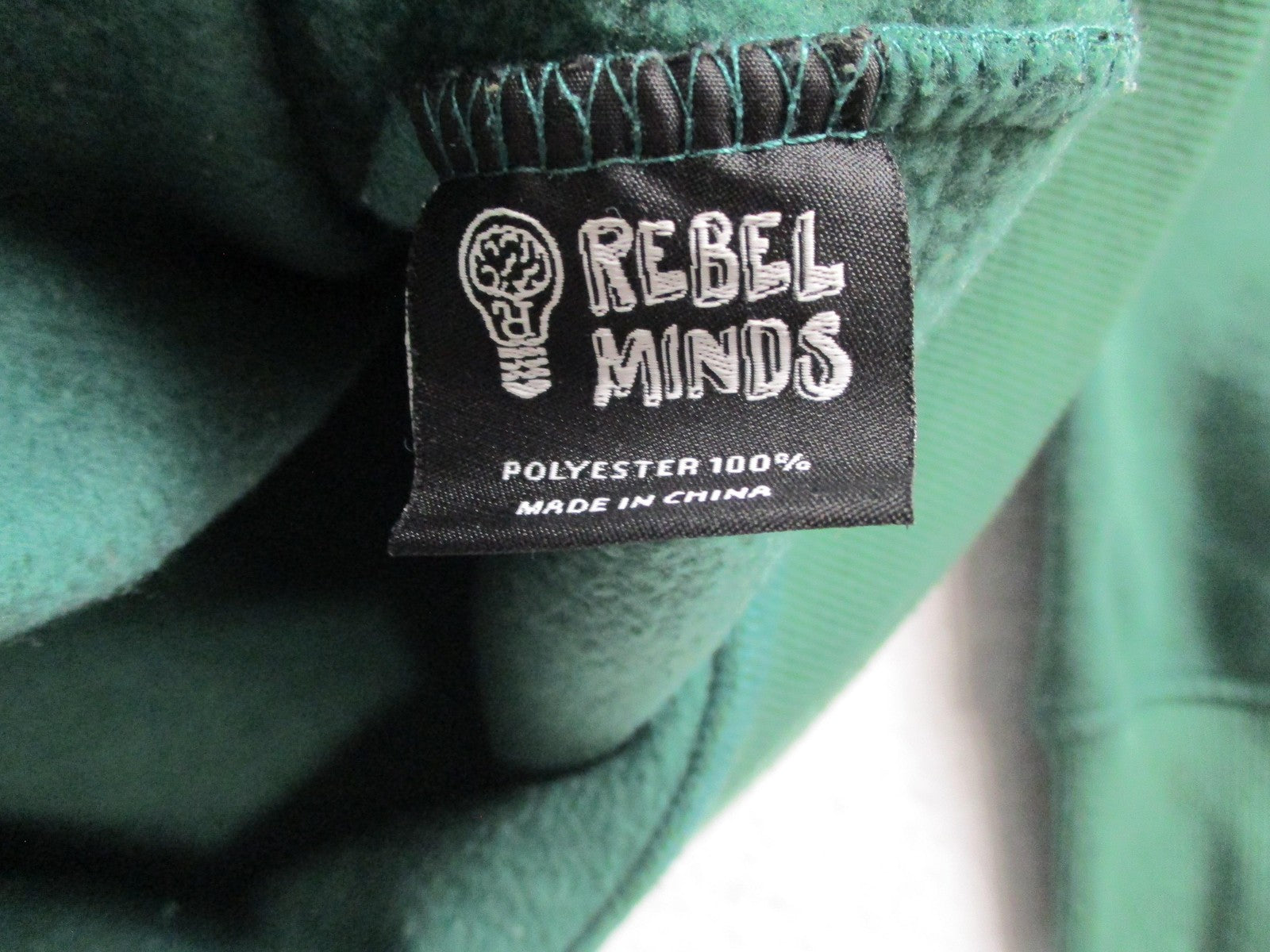 Rebel Minds Hoodie Mens XL Green Pullover Sweatshirt Fearless Rhinestone Graphic3