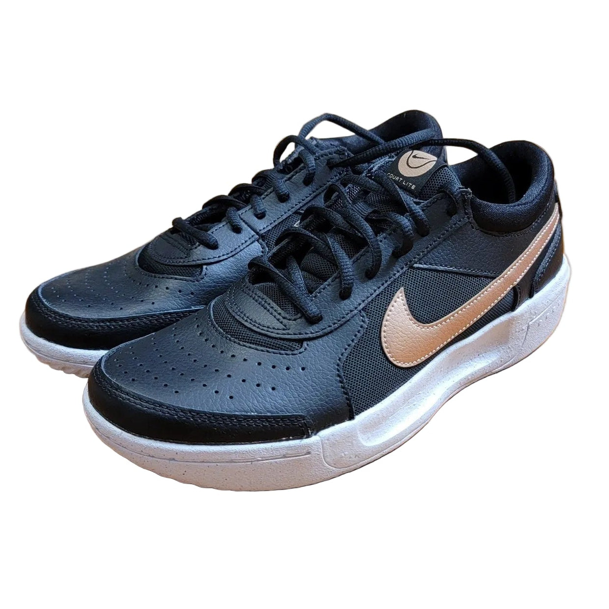 Wmns NikeCourt Zoom Lite 3 Black Metallic Red Bronze Sz 7.5