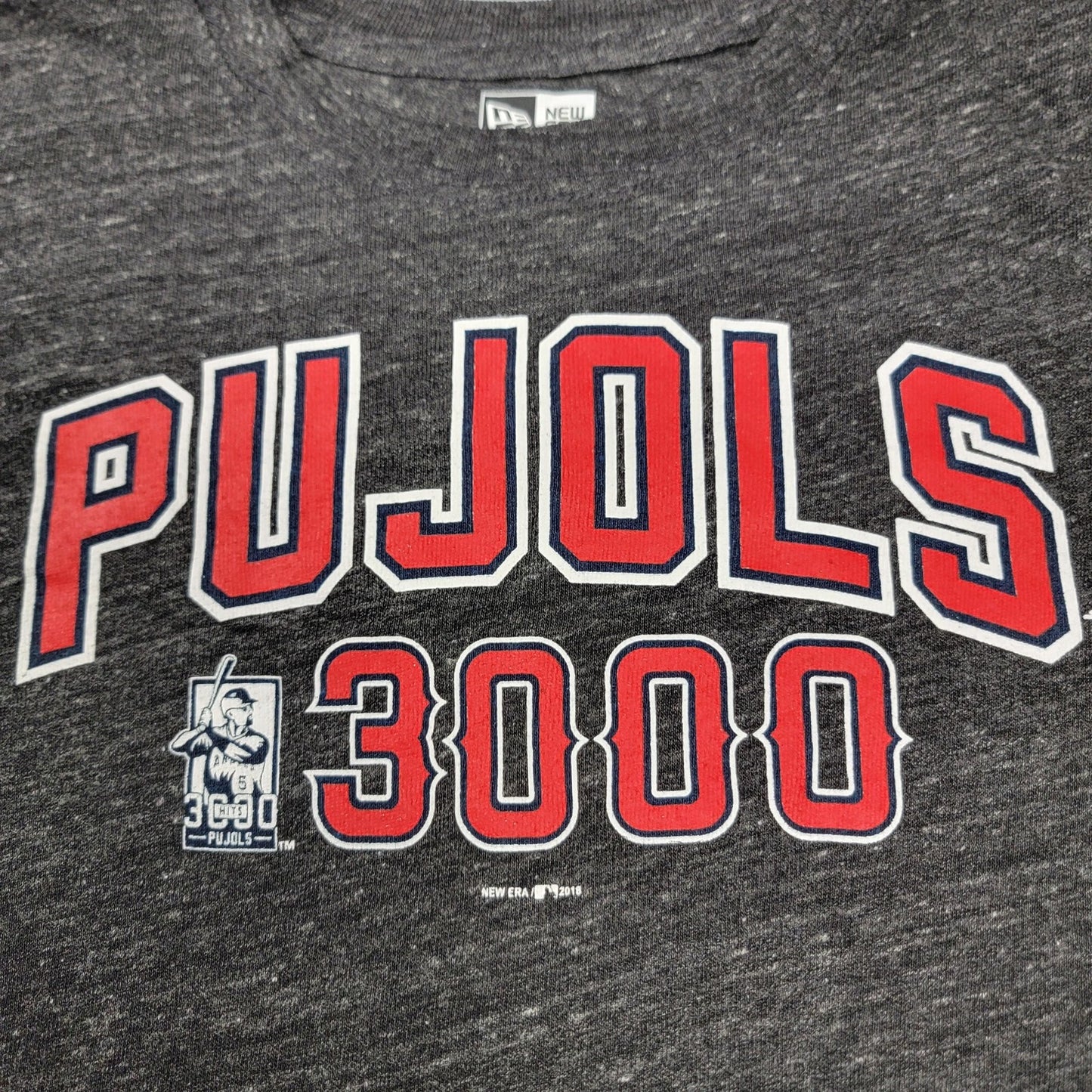 Los Angeles Angels Pujols 3000 Shirt Mens Medium Gray MLB Baseball New Era 10043