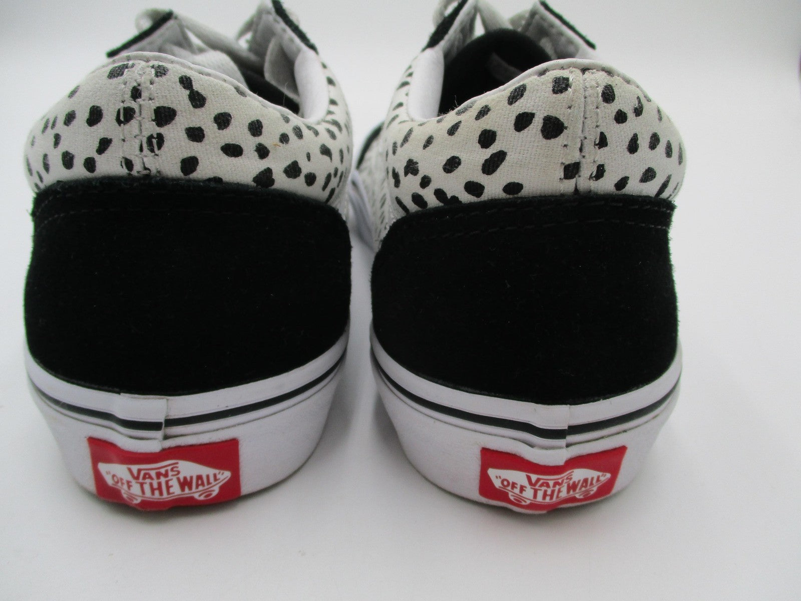 Vans Dalmatian Spot Print Shoes Kids Size 6 Black White Suede Sneakers6