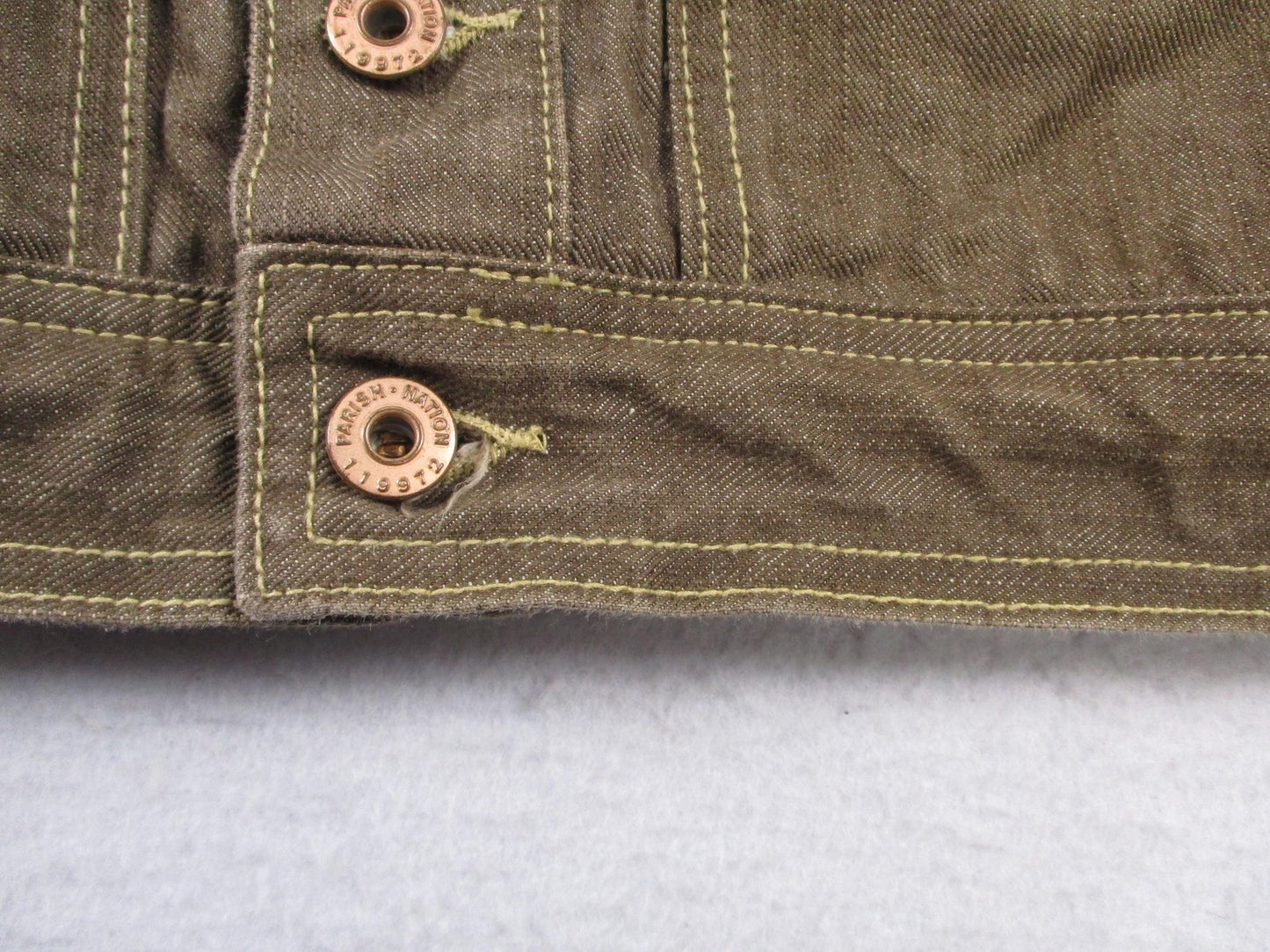 Parish Jacket Mens 4XL Brown Cotton Denim Military Workwear Snap Front Outdoor14