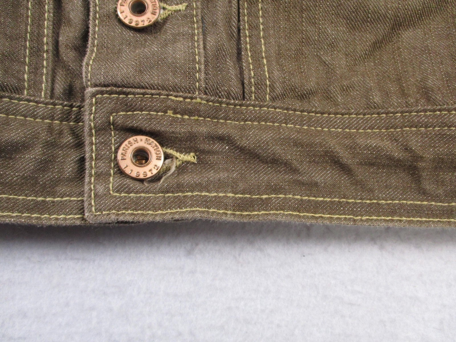 Parish Jacket Mens 4XL Brown Cotton Denim Military Workwear Snap Front Outdoor14