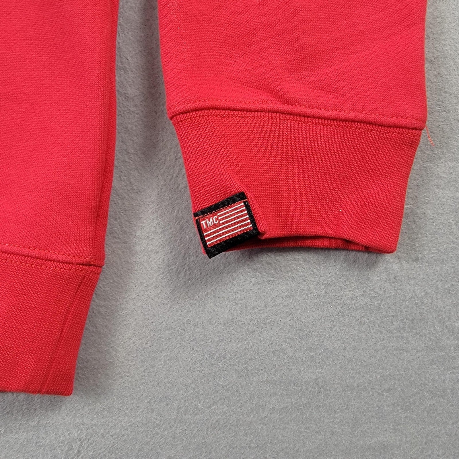 The Marathon Clothing Hoodie Mens Small Red Pullover Kangaroo Pocket TMC Logo3