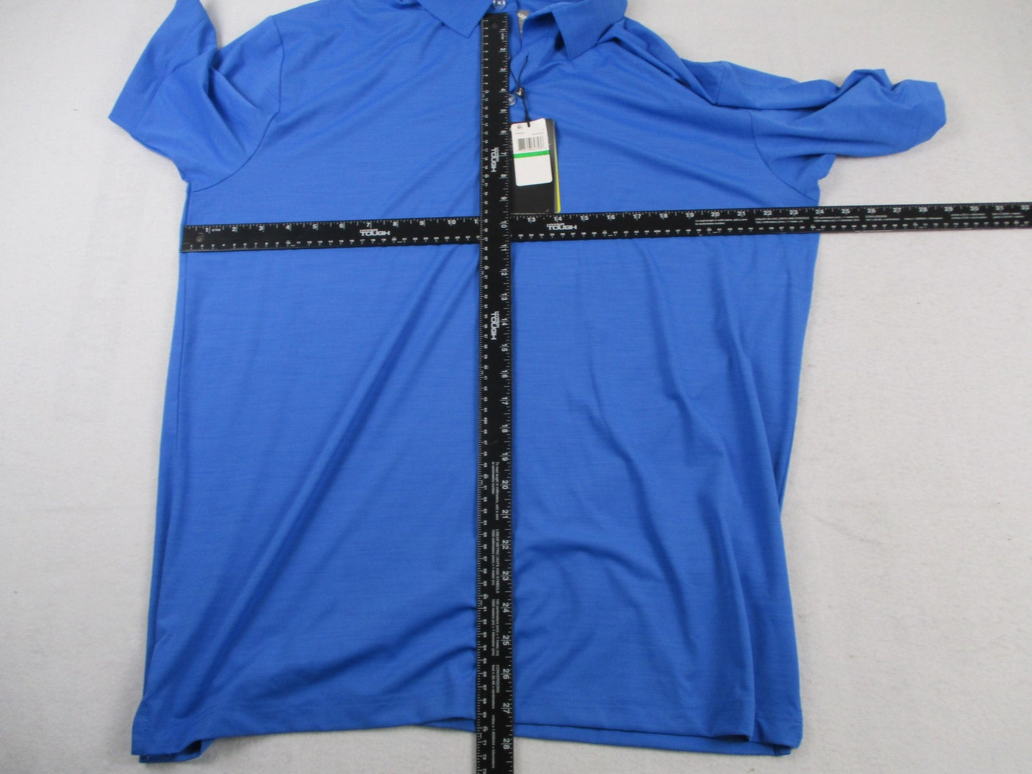 Callaway OptiDri Polo Shirt Mens Large Blue V Cooling UPF 50 Golf