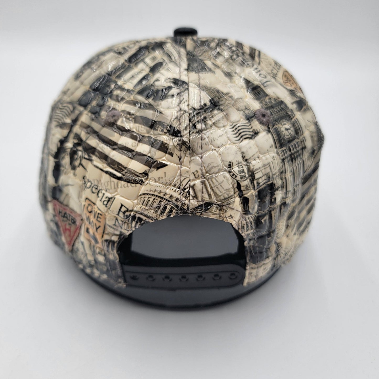 Hater Hat Cap Snap Back London Landmarks Faux Snakeskin Streetwear Mens2