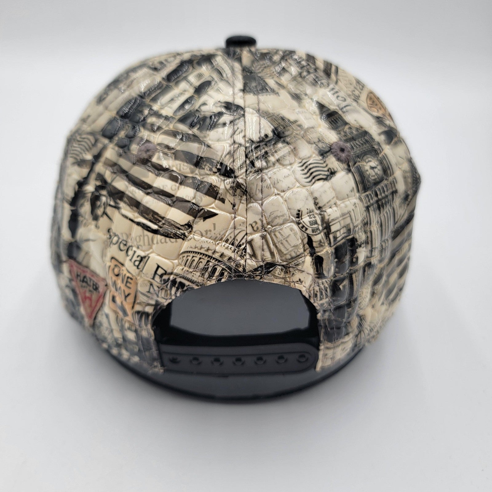 Hater Hat Cap Snap Back London Landmarks Faux Snakeskin Streetwear Mens2