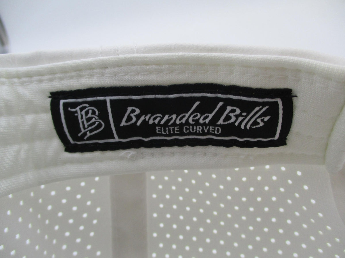 Branded Bills Hat Cap Snap Back Mens One Size White Elite Curved BB Logo8