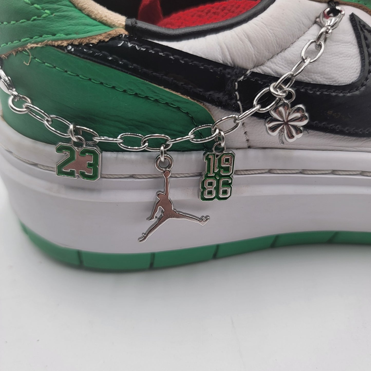 Nike W Air Jordan 1 Elevate Low SE DQ8394301 W Size 6, Green/Black/White