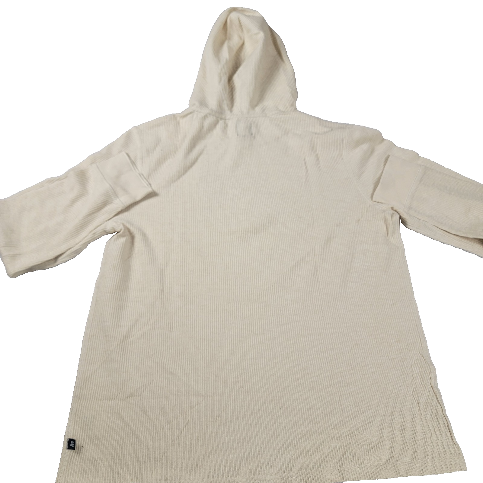 GAP Ribbed Knit Hoodie Heather Turtle Dove Large New w/ Tags Lightweight