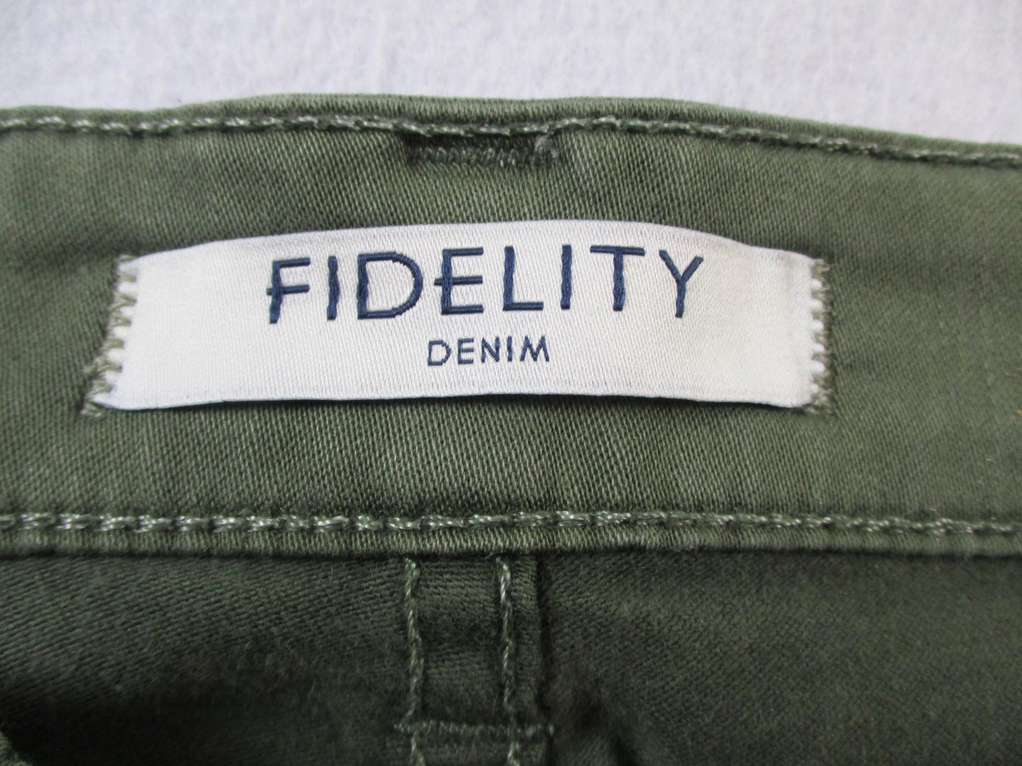 Fidelity Denim Jeans Mens 32x32 Green Slim Straight Stretch Denim Pants