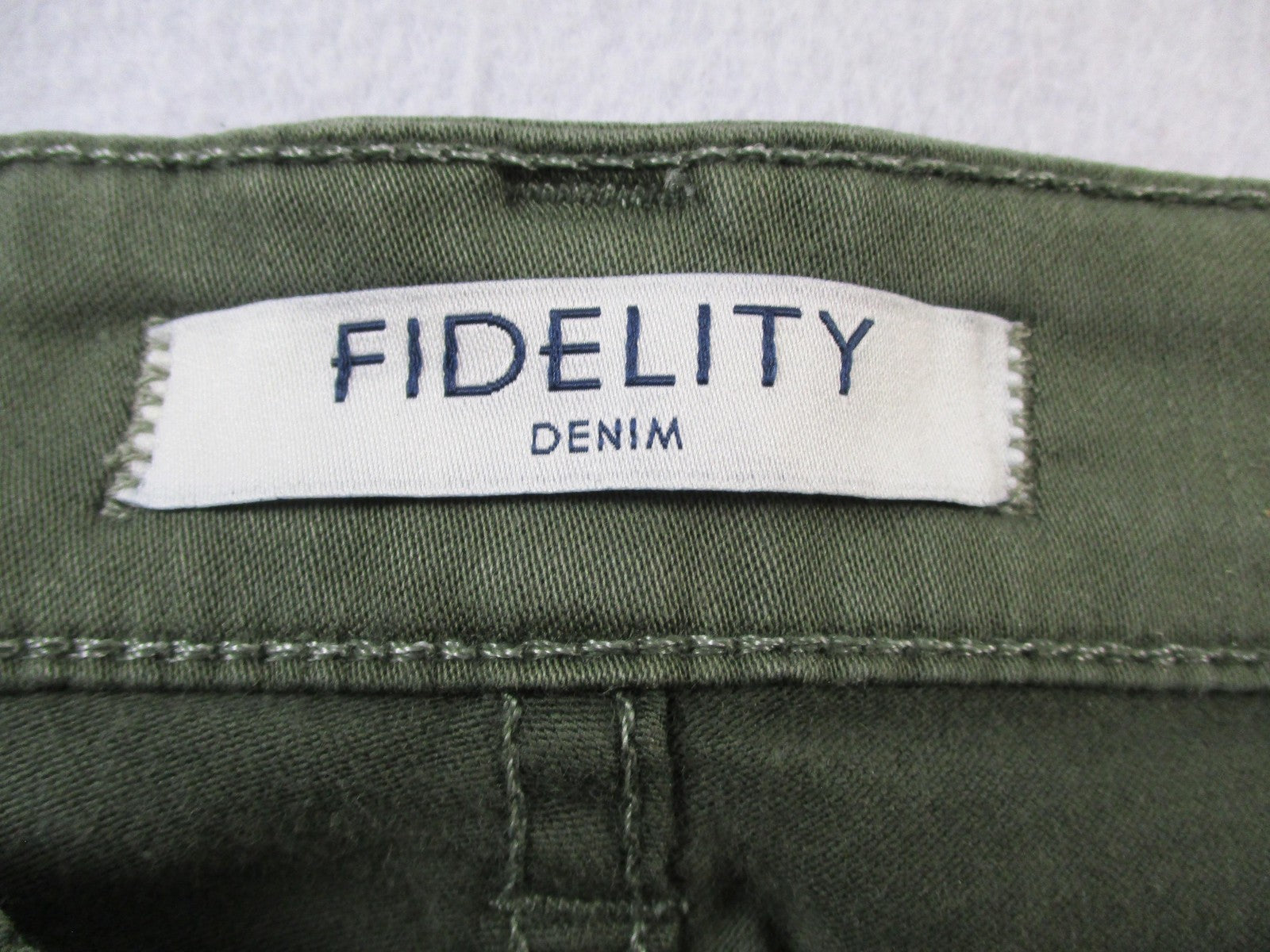 Fidelity Denim Jeans Mens 32x32 Green Slim Straight Stretch Denim Pants