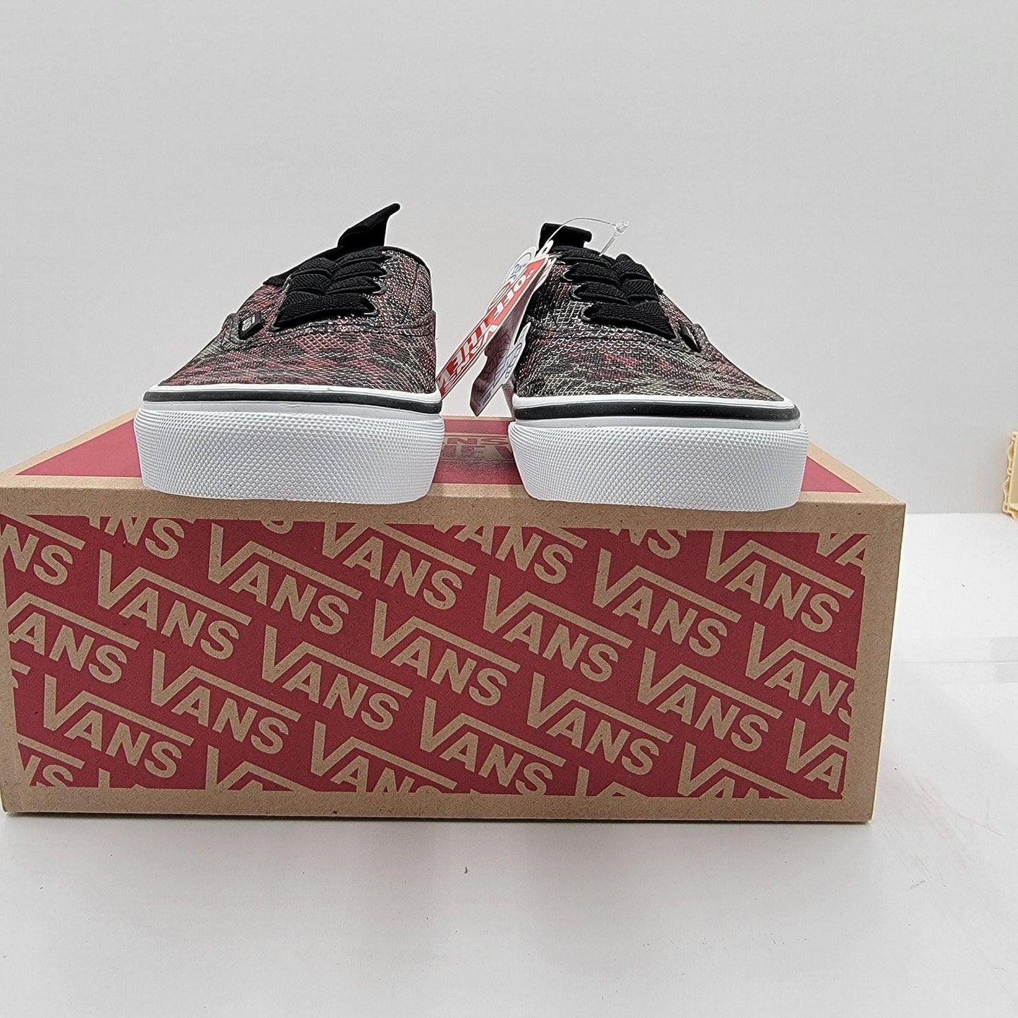 Vans Authentic Elastic Youth Leopard Mesh Lace-Up Sneakers NIB