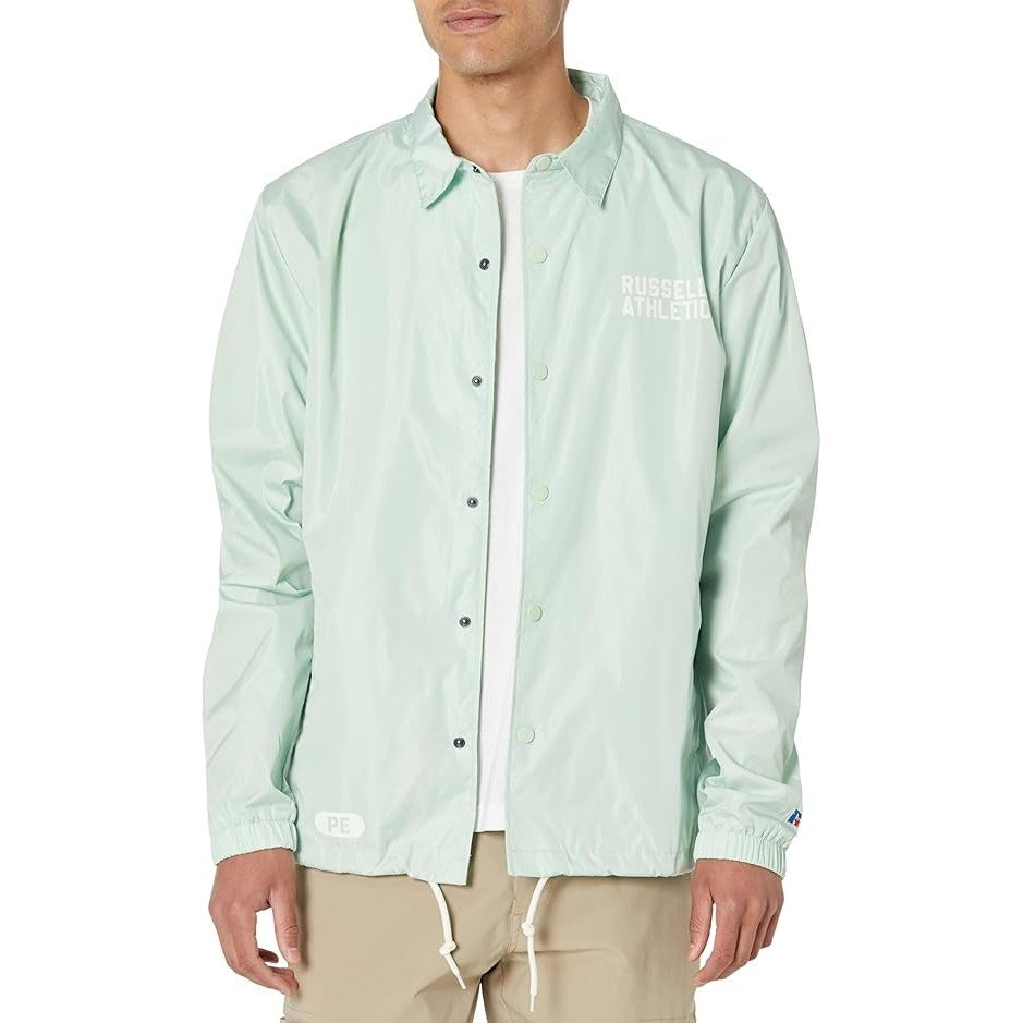 Russell Athletic Men's Logo Coaches Jacket Mellow Mint Sz S0