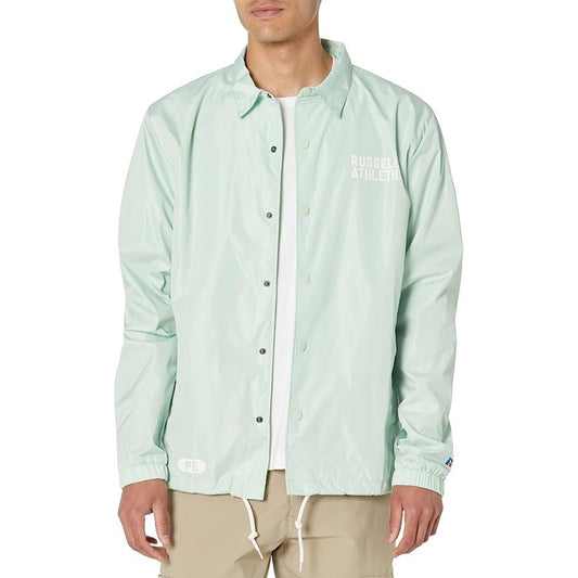 Russell Athletic Men's Logo Coaches Jacket Mellow Mint Sz S0