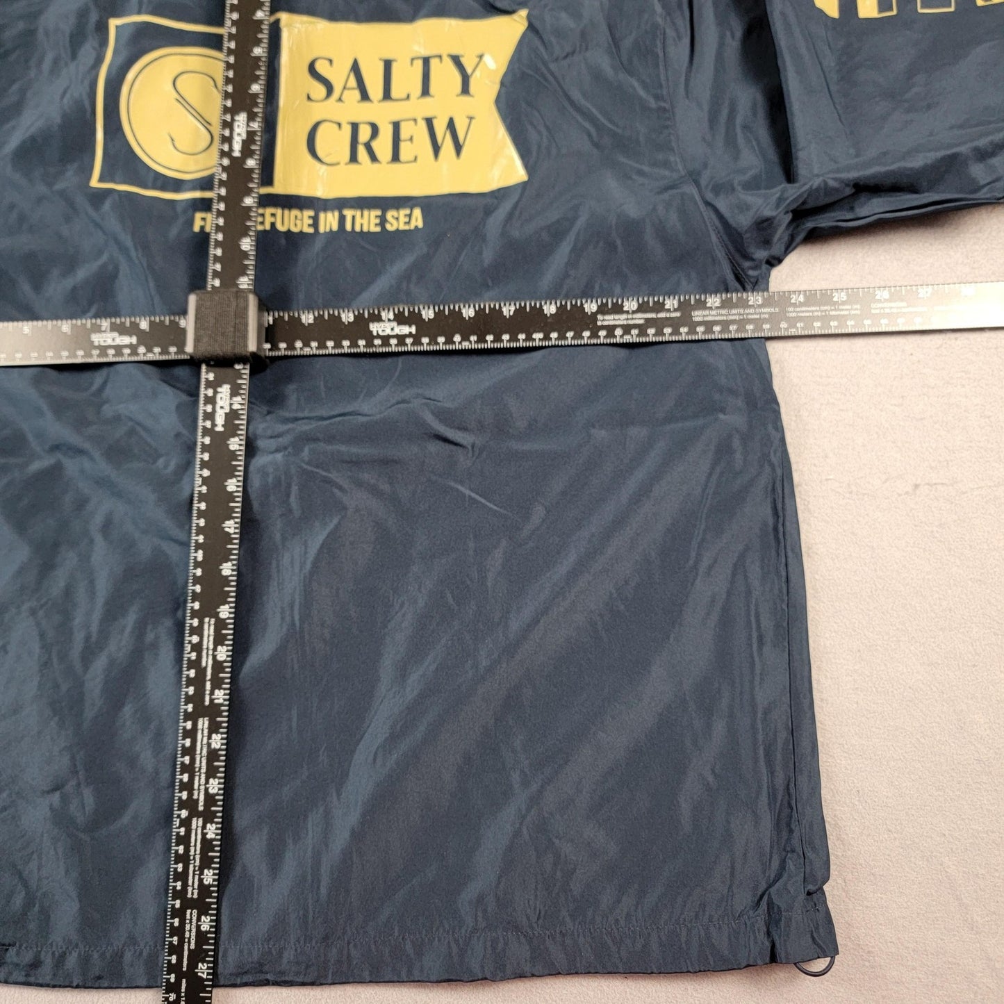 Salty Crew Jacket XL Blue Hooded Full Zip Windbreaker Premium Lightweight