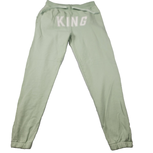 King Apparel Jogger Pants Green Size M Men’s Slim Fit Cuffed Hem Preowned