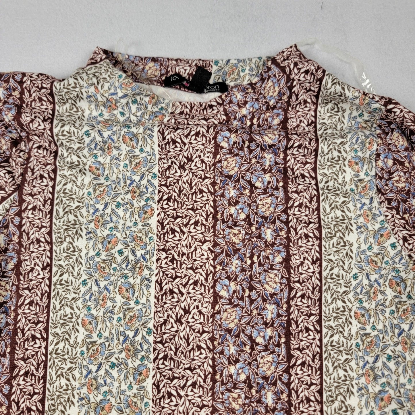 Love Cameron La Pink & Ivory Floral Long Sleeve Stretch Mini Dress Sz M 837393