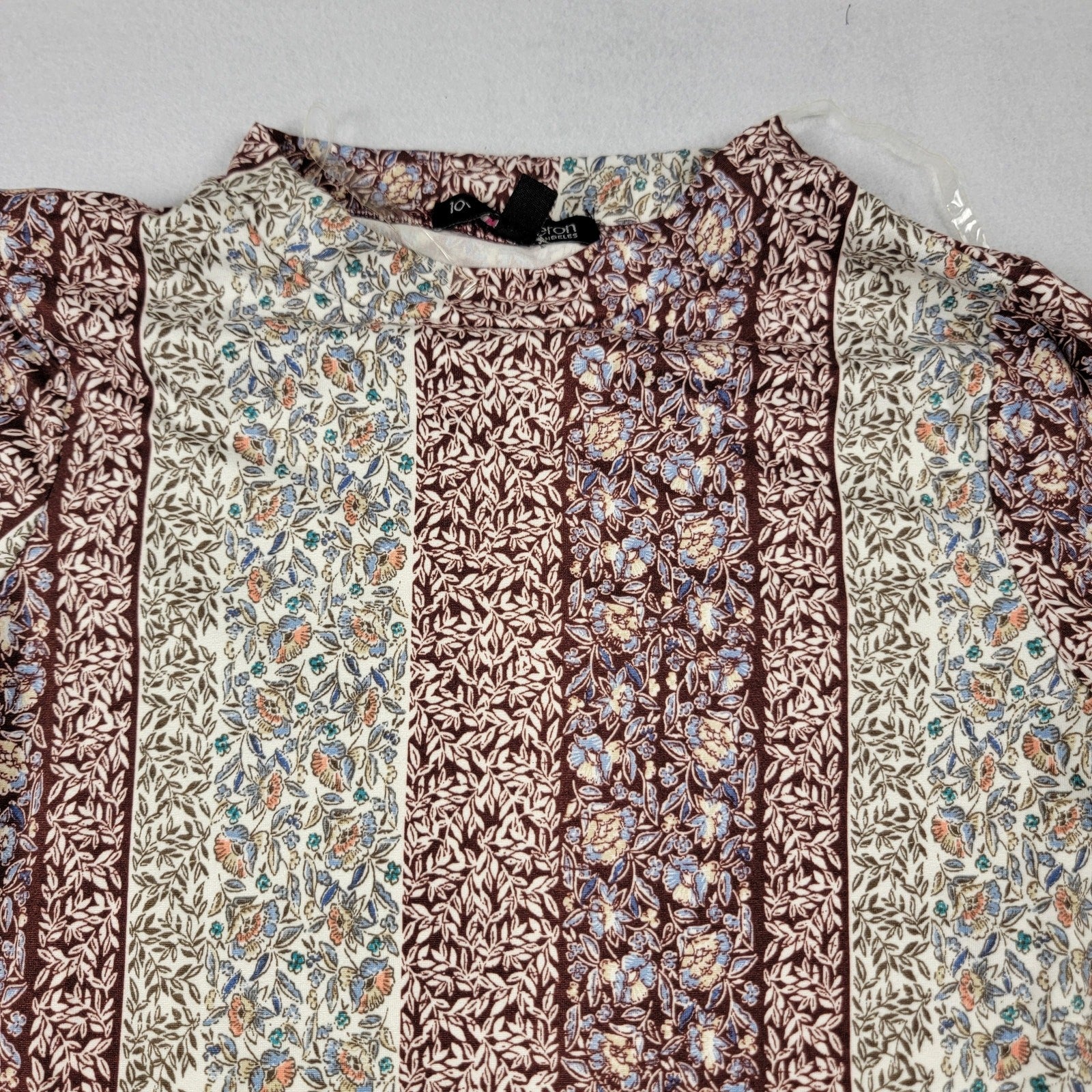 Love Cameron La Pink & Ivory Floral Long Sleeve Stretch Mini Dress Sz M 837393