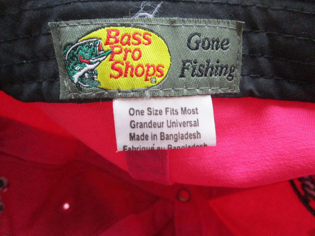 Bass Pro Shops Hat Cap Strap Back Mens One Size Pink Gone Fishing Baseball Logo11