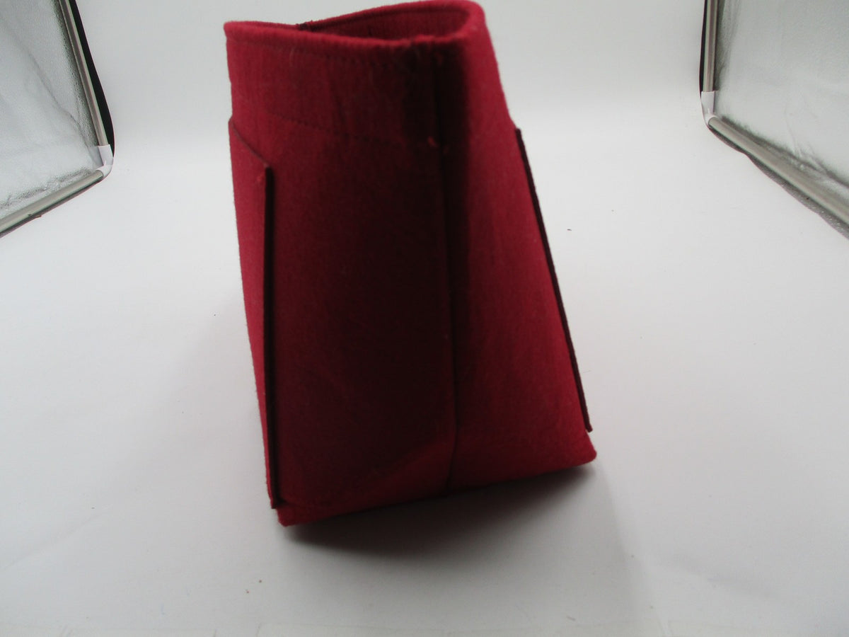 Felt Purse Organizer Insert Red Tote Handbag Bag Organizer Zipper Pockets6