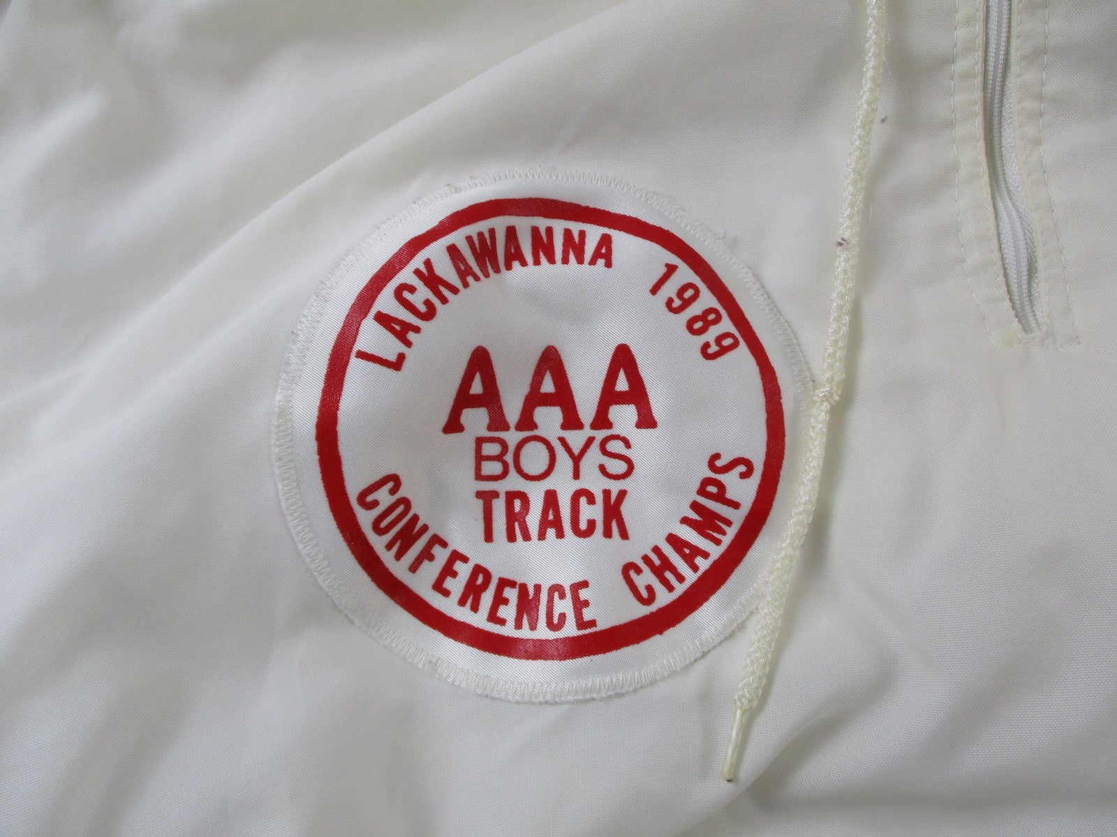 Vintage Holloway Jacket Mens XL White Hooded 1/2 Zip Track NP Varsity 16462