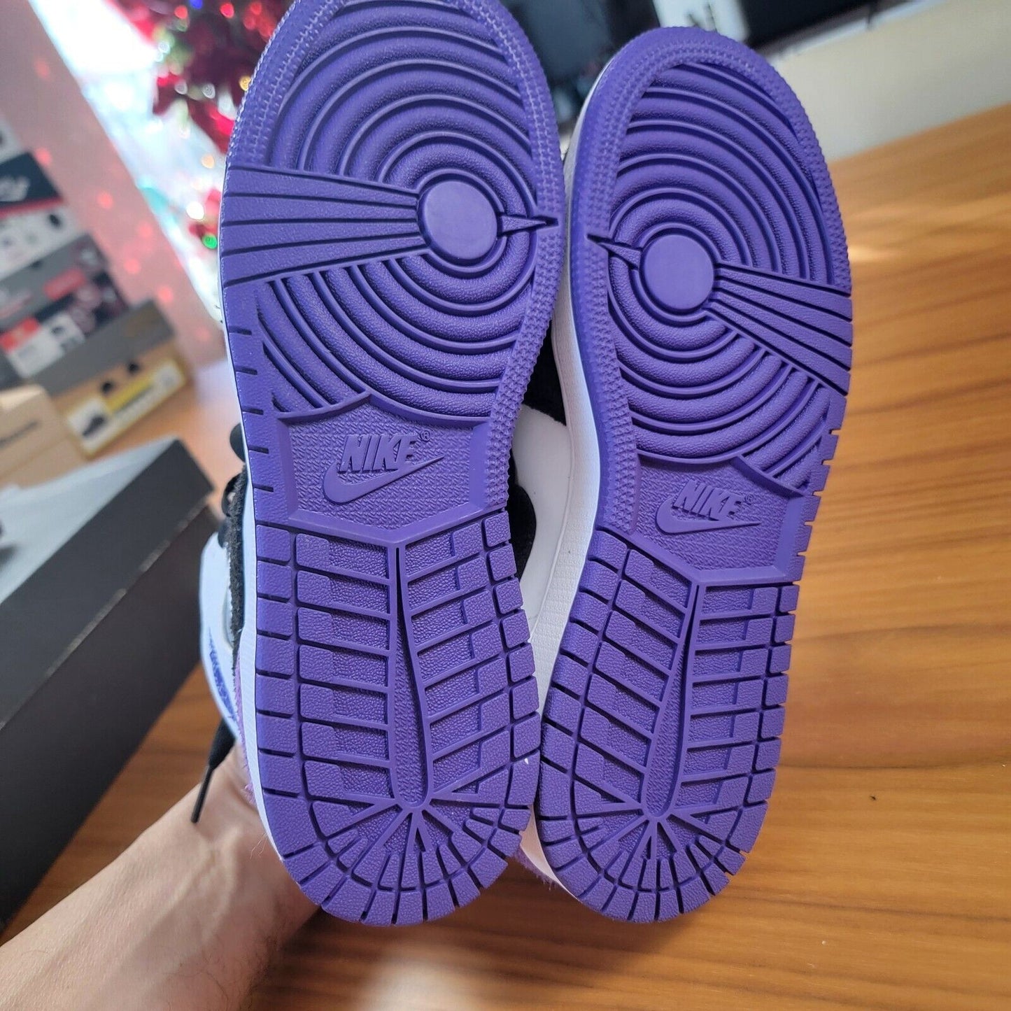 Air Jordan 1 Mid SE GS 'Varsity Purple' Sz 6Y BQ69311055