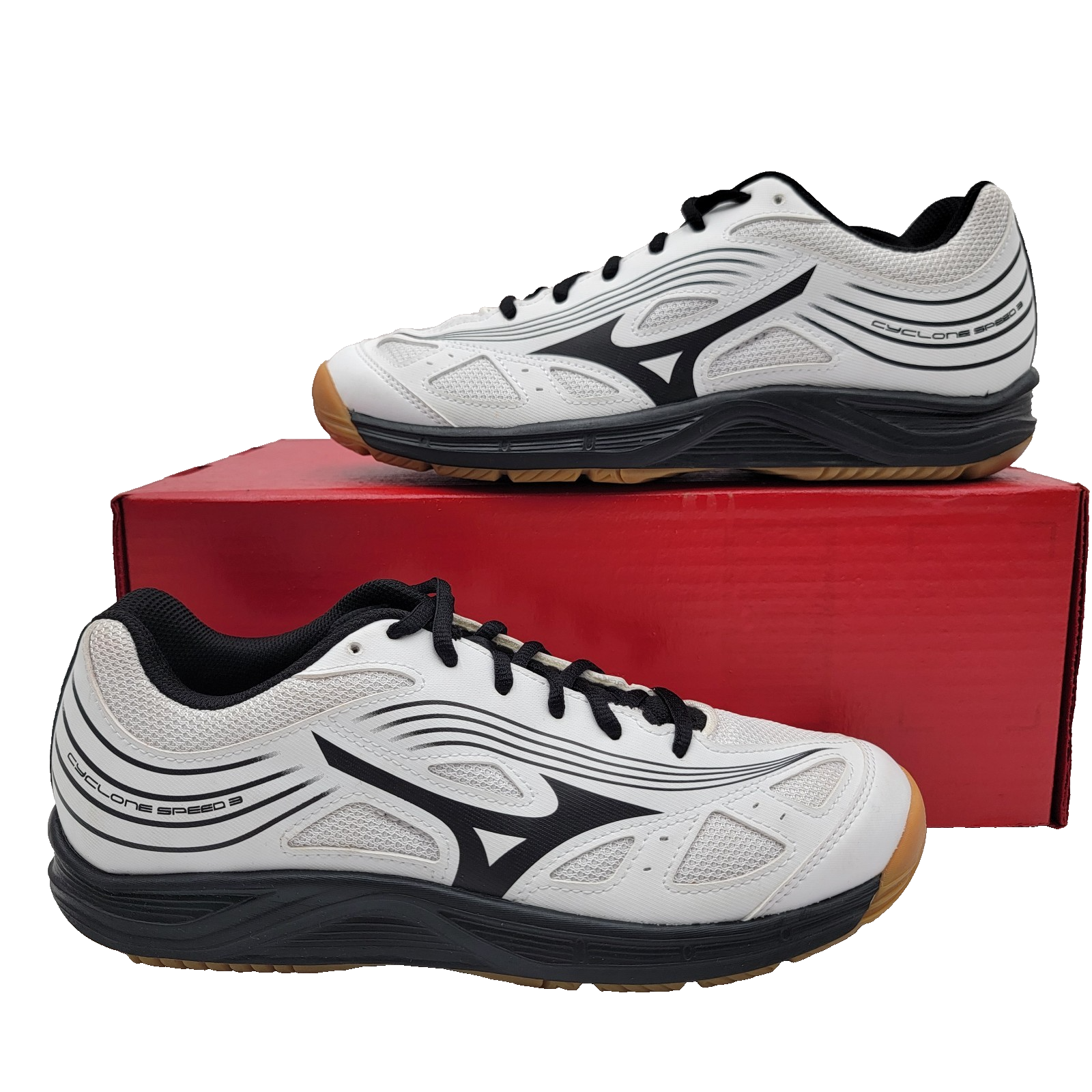 Mizuno Cyclone Speed 3 Volleyball Shoes Womans Size 9 Black & White